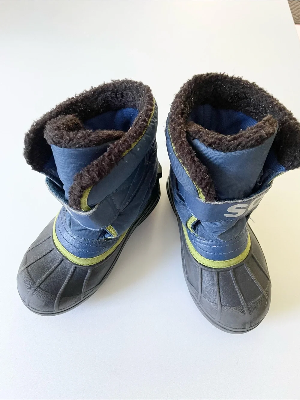 Sorel Snow Commander Snow Boots Navy Blue Green Black size 12C